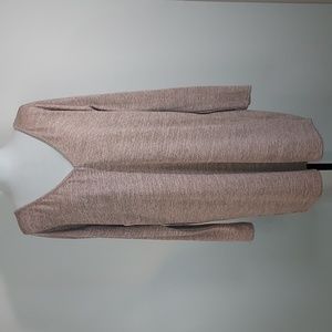 Shein Lightweight Heathered Lt. Pink Grey V-Neck Sweater Dress Tunic Size Medium